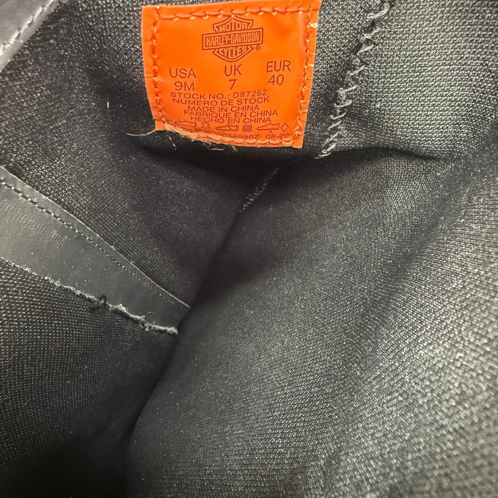 Harley Davidson Boots Women's 9 Bradner Zip Up 16" Motorcycle Biker Black - Picture 8 of 8